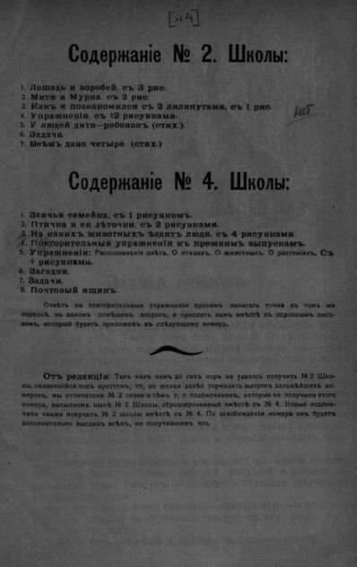 Журнал-школа Первоначальное обучение и развитие ребенка. 1907. № 04 (Школа № 2, Школа № 4)